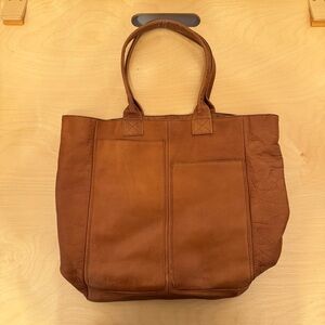 HOBO International Cognac Brown Leather Tote Bag Purse